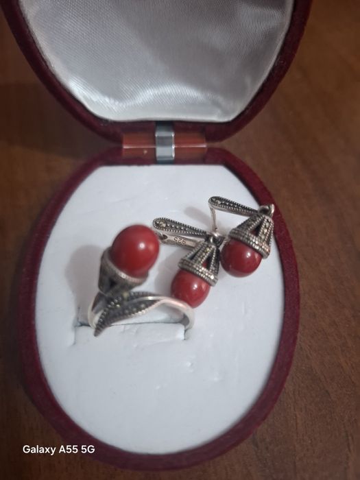 Комплект серьги и кольцо