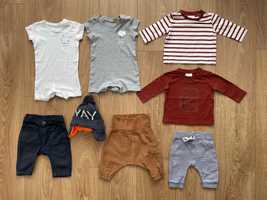 Лот бебешки дрехи за момче 0-3м: Next, H&M, Lupilu, Точици