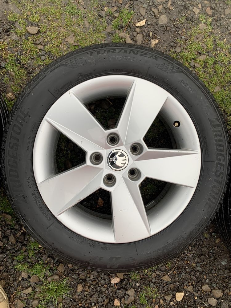 Set Jante Aliaj SKODA OCTAVIA 2 , 3 SUPERB cu cauciucuri 205/55R16