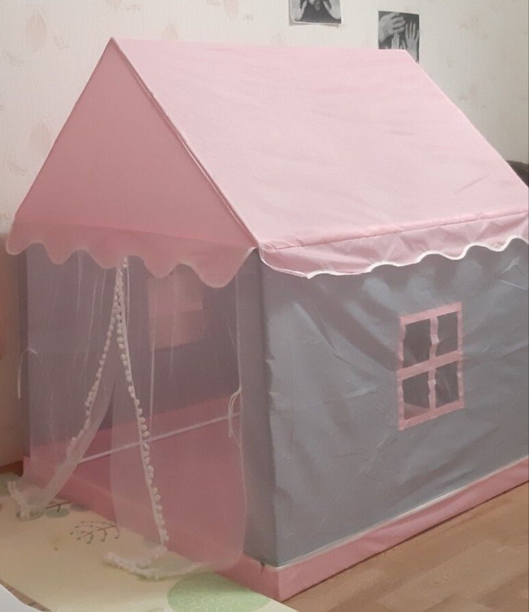 Палатка шатер розовый домик принцессы герлянда в подарок