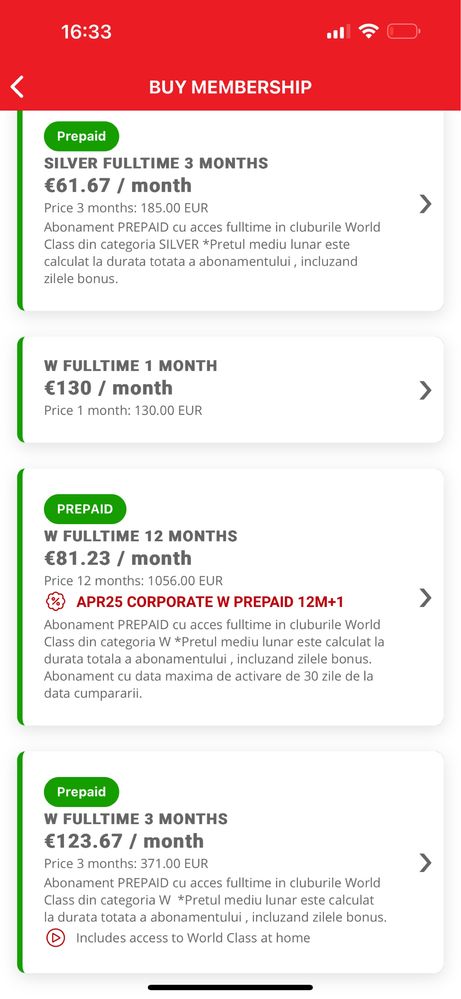 Voucher cupon Reducere Worldclass achizitionare abonament pret redus