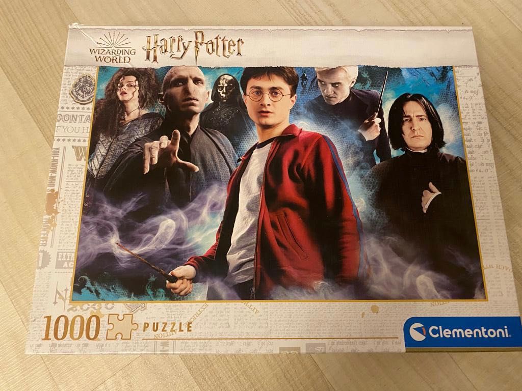 Harry Potter Set: bagheta, puzzle 1000 piese si 2 figurine metalice