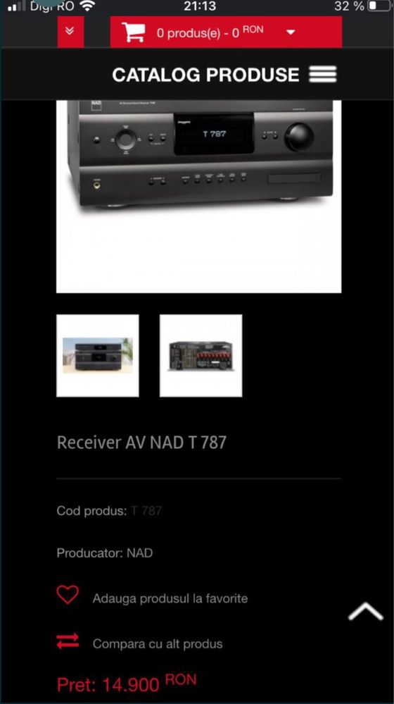 NAD T787 Receiver 7.2 High-End 7x120W Preț de MAGAZIN 15000 Lei 30Kg