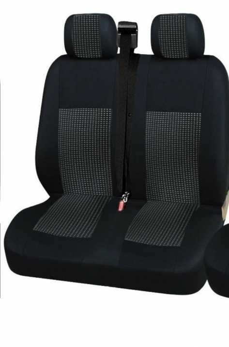 Серия LUX Черни Калъфи за седалки 2+1 за бусове VW Crafter VW T5