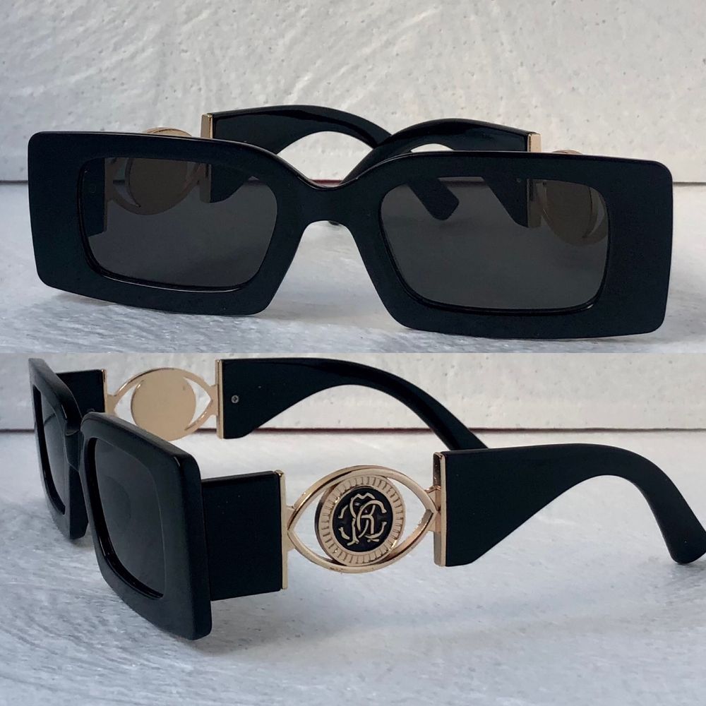 Roberto Cavalli Дамски слънчеви очила правоъгълни RC 2 цвята ,черни