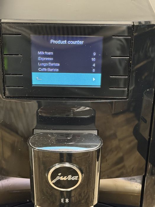 Кафемашина кафе автомат JURA E8 PIANO BLACK WİFİ с гаранция