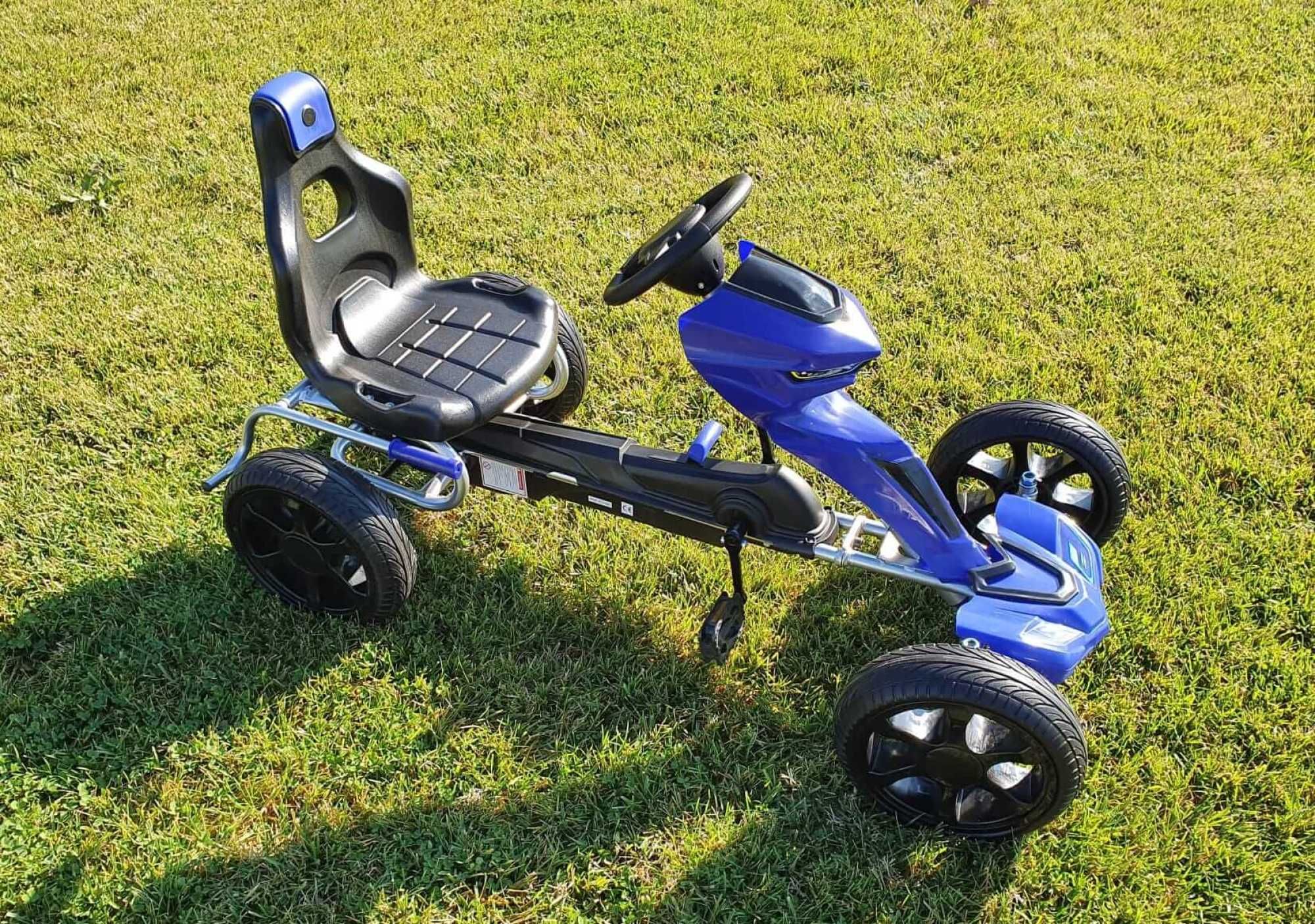 Kart cu pedale copii 4-10 ani GRAND RIDE 1502, R. Scaun Reglabil #Blue