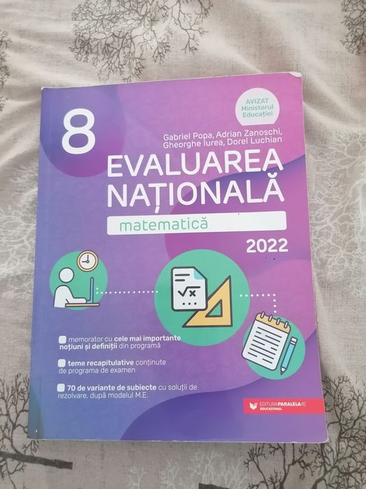 culegere de matematica evaluare națională , editura Paralela