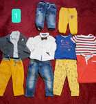 Lot Haine 1,2,3 ani tricou pantalon camasa papion sacou caciula baie
