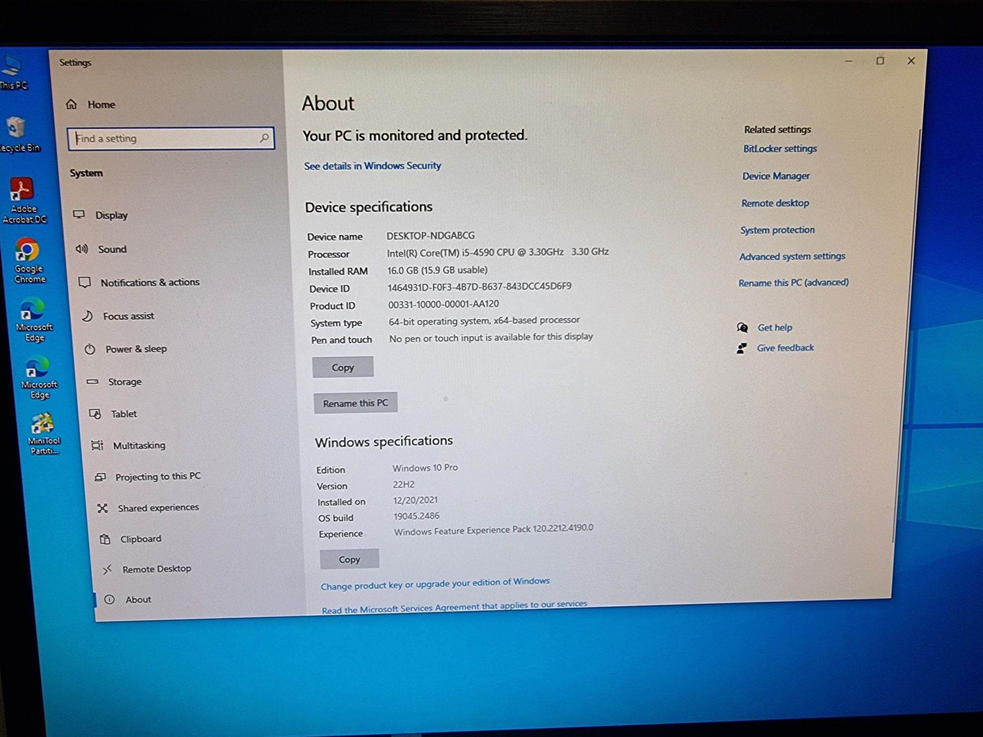 Calculator HP DELL COMPAQ i5 4590 16gb ram ssd 256gb scoala birou