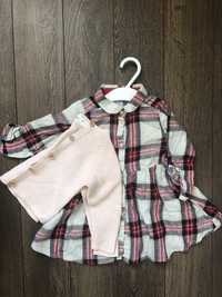 Детска карирана рокля H&M и жилетка ZARA