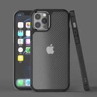 Iphone 12/13/14/PRO/PRO MAX/PLUS Husa Max Spate Carbon Margine Silicon