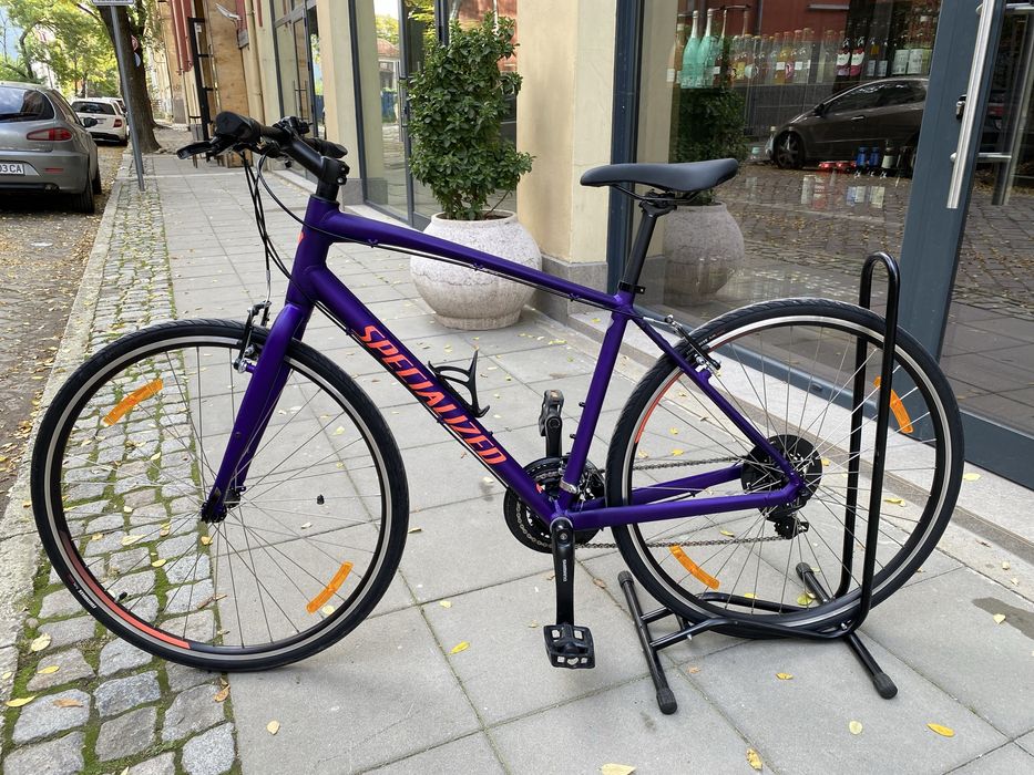 Велосипед Specialized Sirrus V-Brake satin plum purple/acid lava