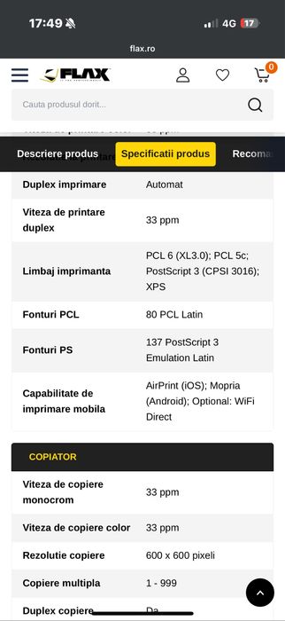 Imprimanta Multifunctional Laser Color Develop Ineo+ 3321i