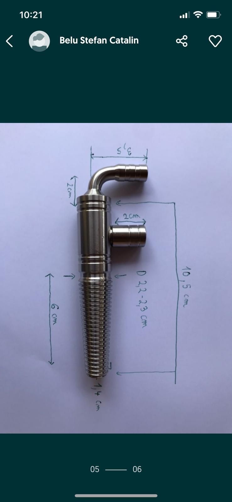 Canea de inox - robinet pentru butoi