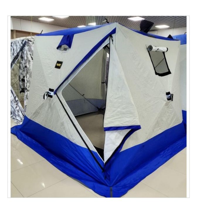 Зимняя палатка"Куб" (автомат 3-х слойная) 2.5м*2.5м W.P.E 8065 новый