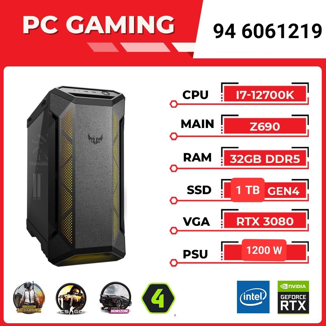 RTX 3080 + i7 12700K Gaming PC