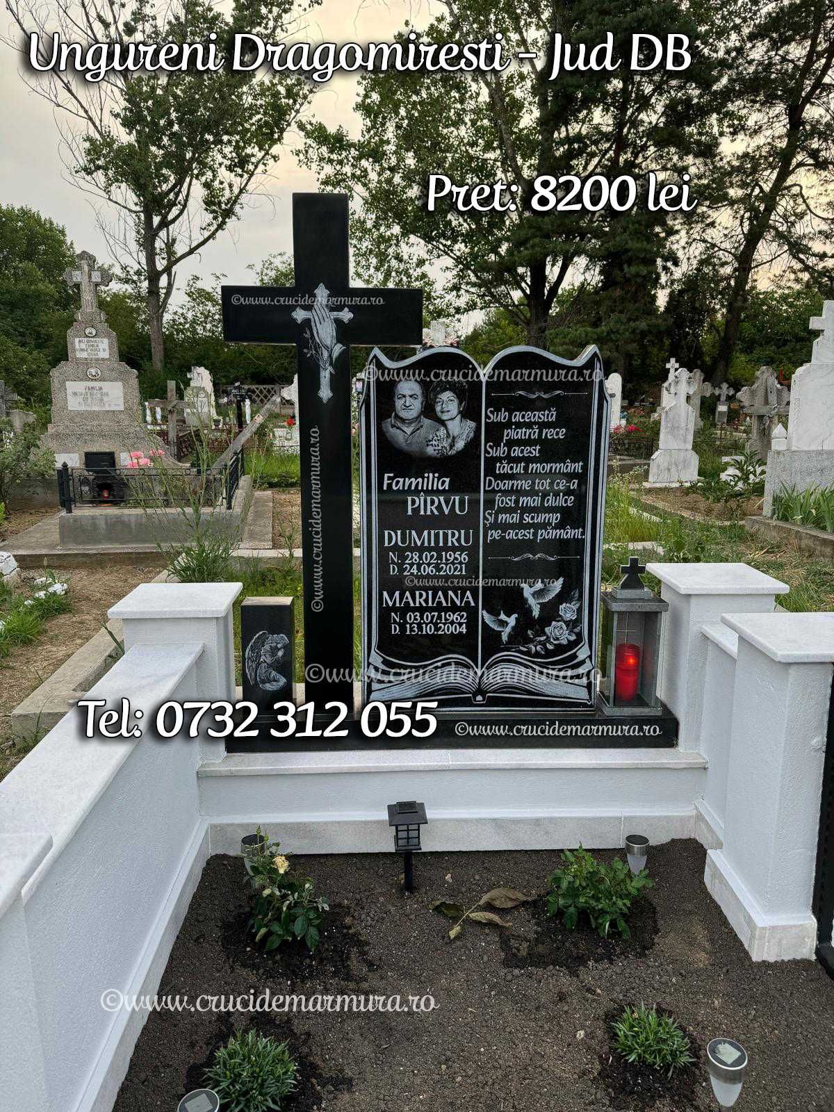 Cruci din granit și marmură cu gravură laser – Chirila Prodcom Simeria