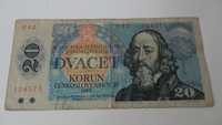Bancnota 20 Kčs (coroane Cehoslovacia), 1988