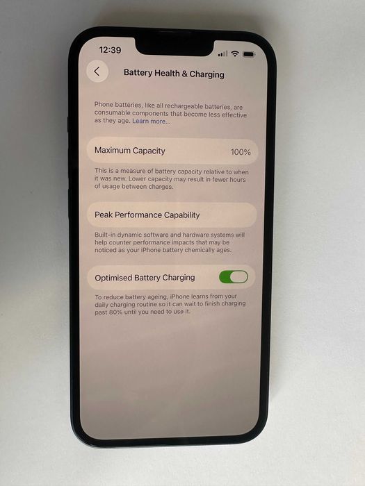 КАТО НОВ !!! iPhone 13 - Черен - 128GB - Отключен - 100% БАТЕРИЯ !!!