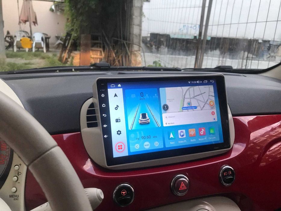 Navigatie Android Carplay Fiat 500 WiFi Internet Waze YouTube