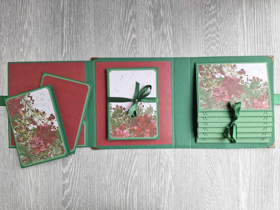 Скрапбук албум с коледни елементи, ръчна изработка /53.26