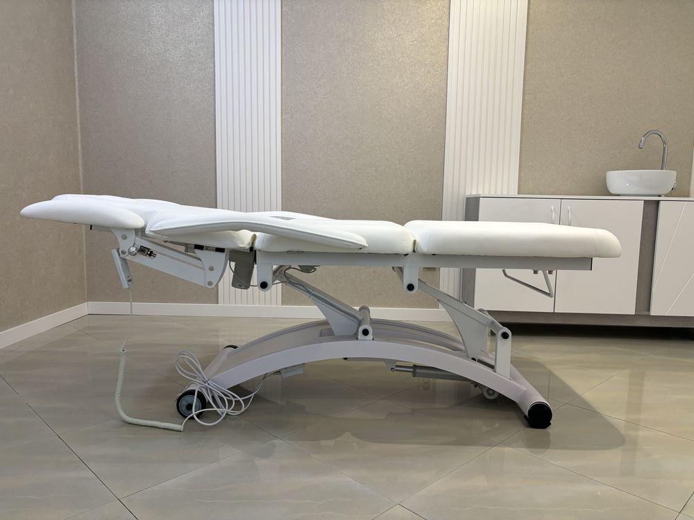 Електрическа кушетка Sphen (3 мотора) 197 x 73/96 x 53/86 см - бяла