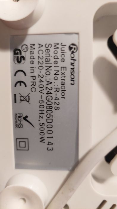 Storcator fructe si legume Rohnson, 500W