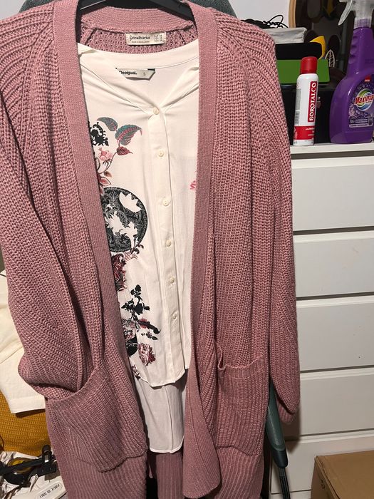 Cămașă Desigual S și cardigan Stradivarius xs