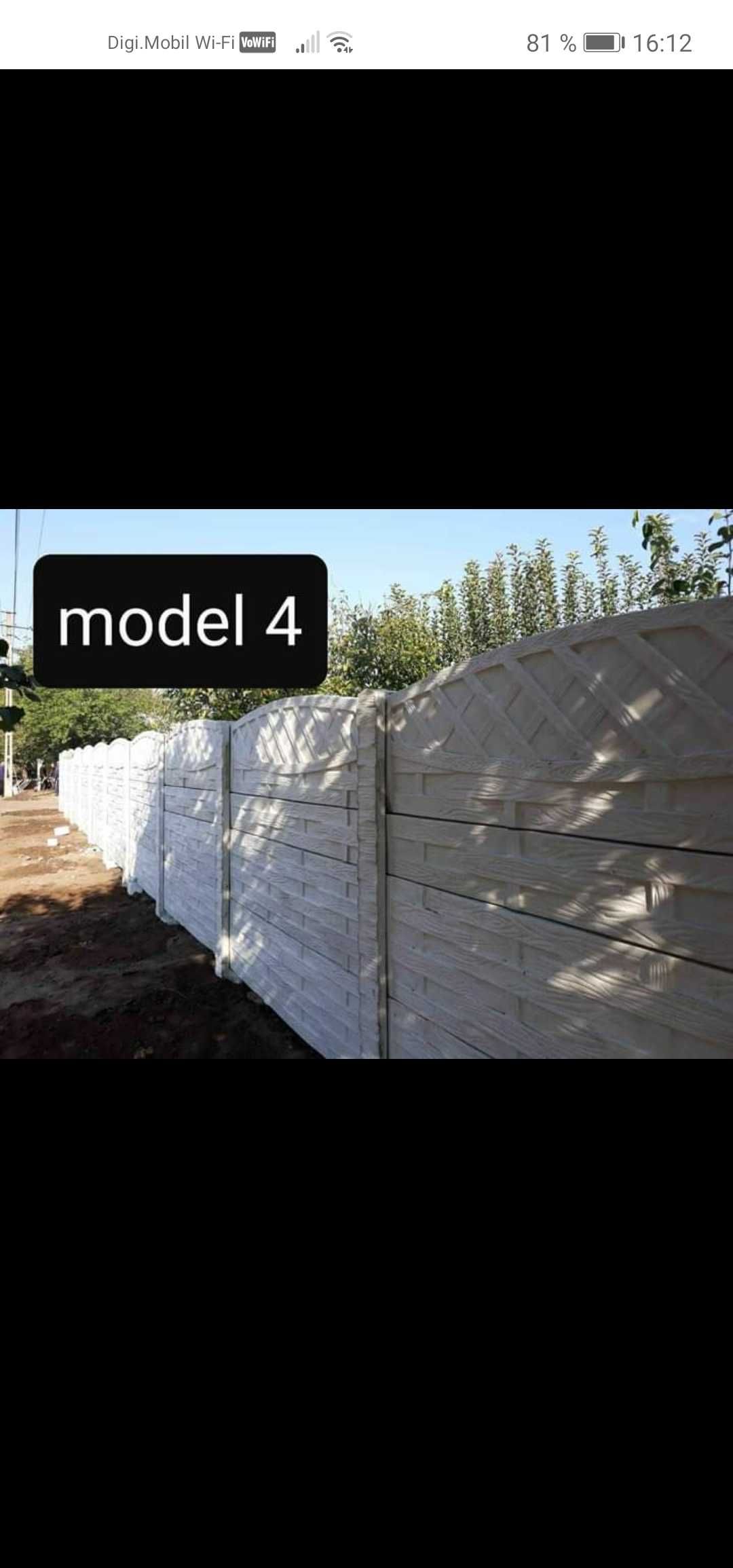 Gard placi din beton