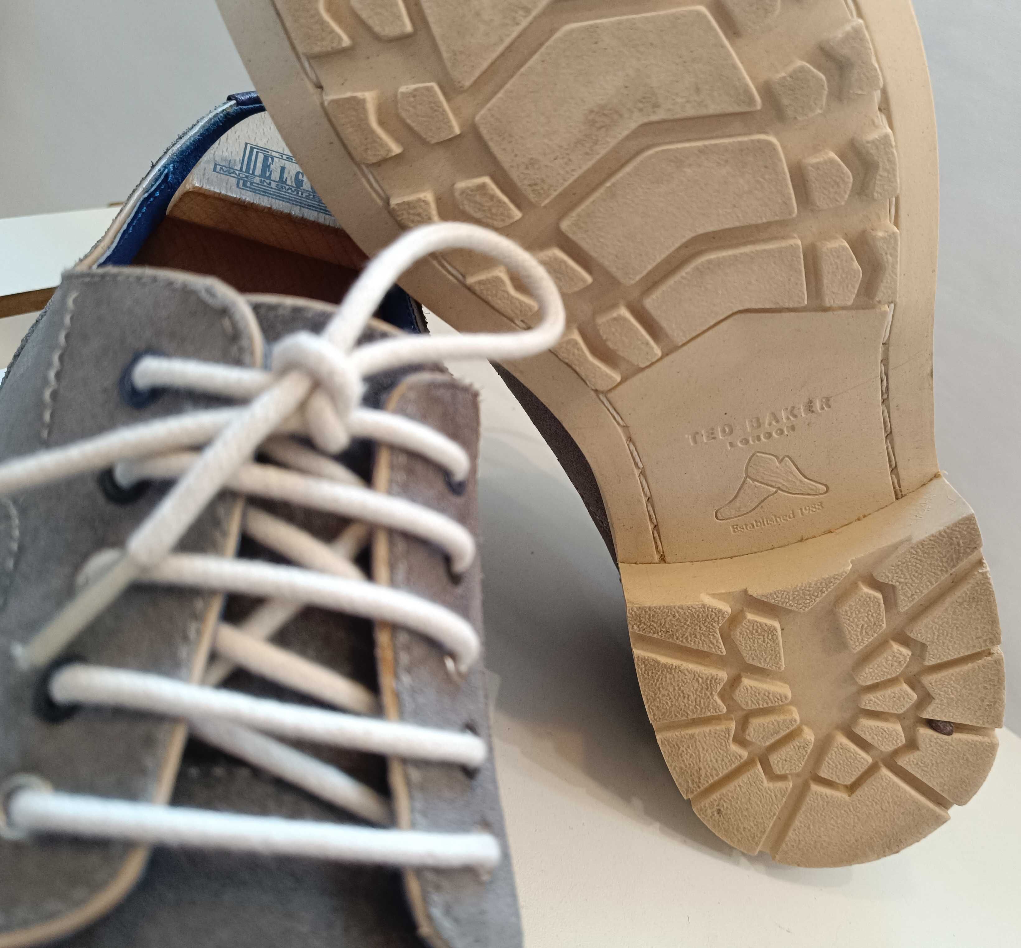 Pantofi derby 41.5 42 premium Ted Baker London NOI piele naturala moal