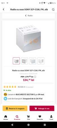 Radio cu ceas sony