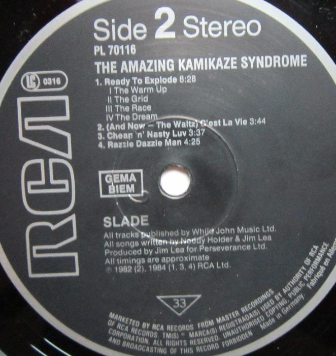 vinil Slade -The Amazing Kamikaze Syndrome(Hard Rock, Glam)Germany