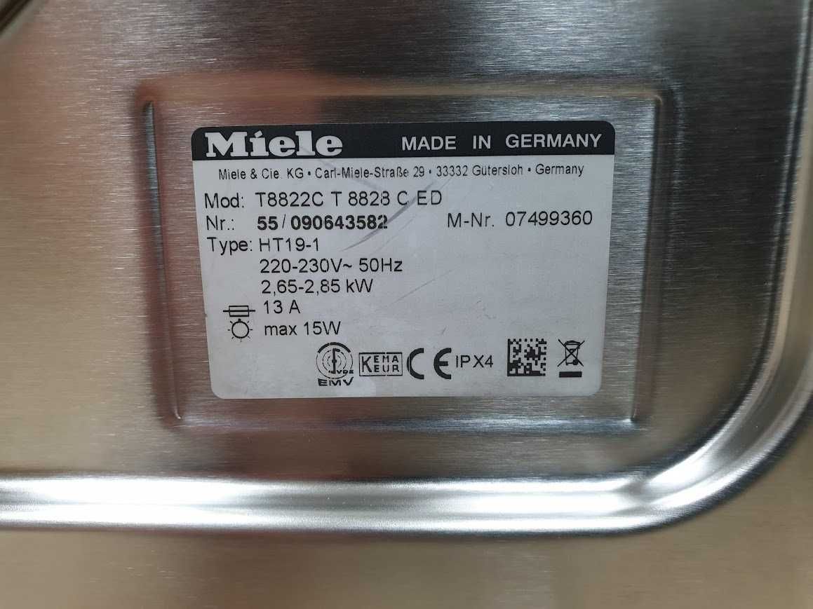 Инокс - Miele T8822C Сушилня - Подсветка - Аларма Миеле 12м Гаранция