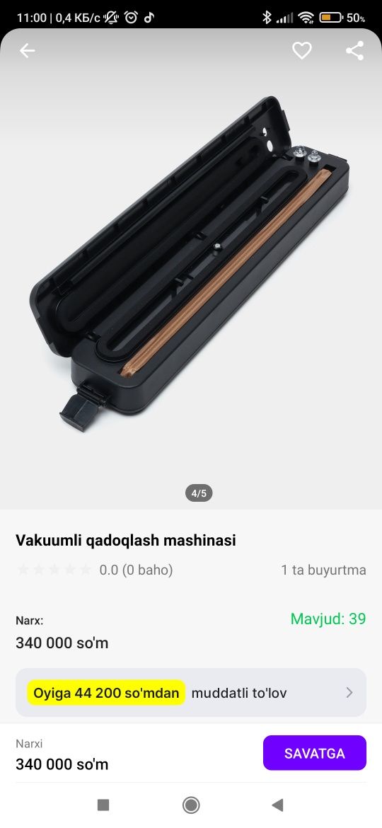 Vakum qadoqlash mashinasi