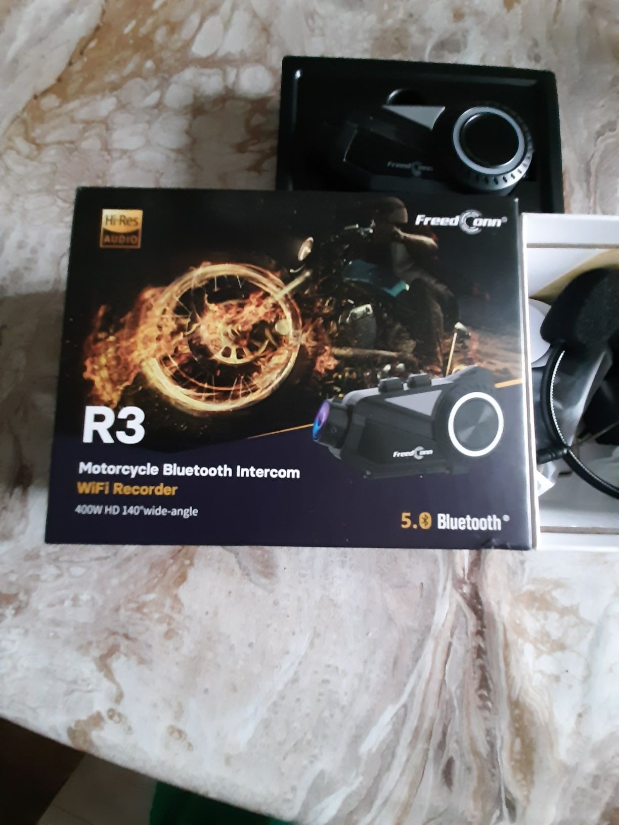 Sistem bluetooth intercom r3 cu cameră pt motocicleta