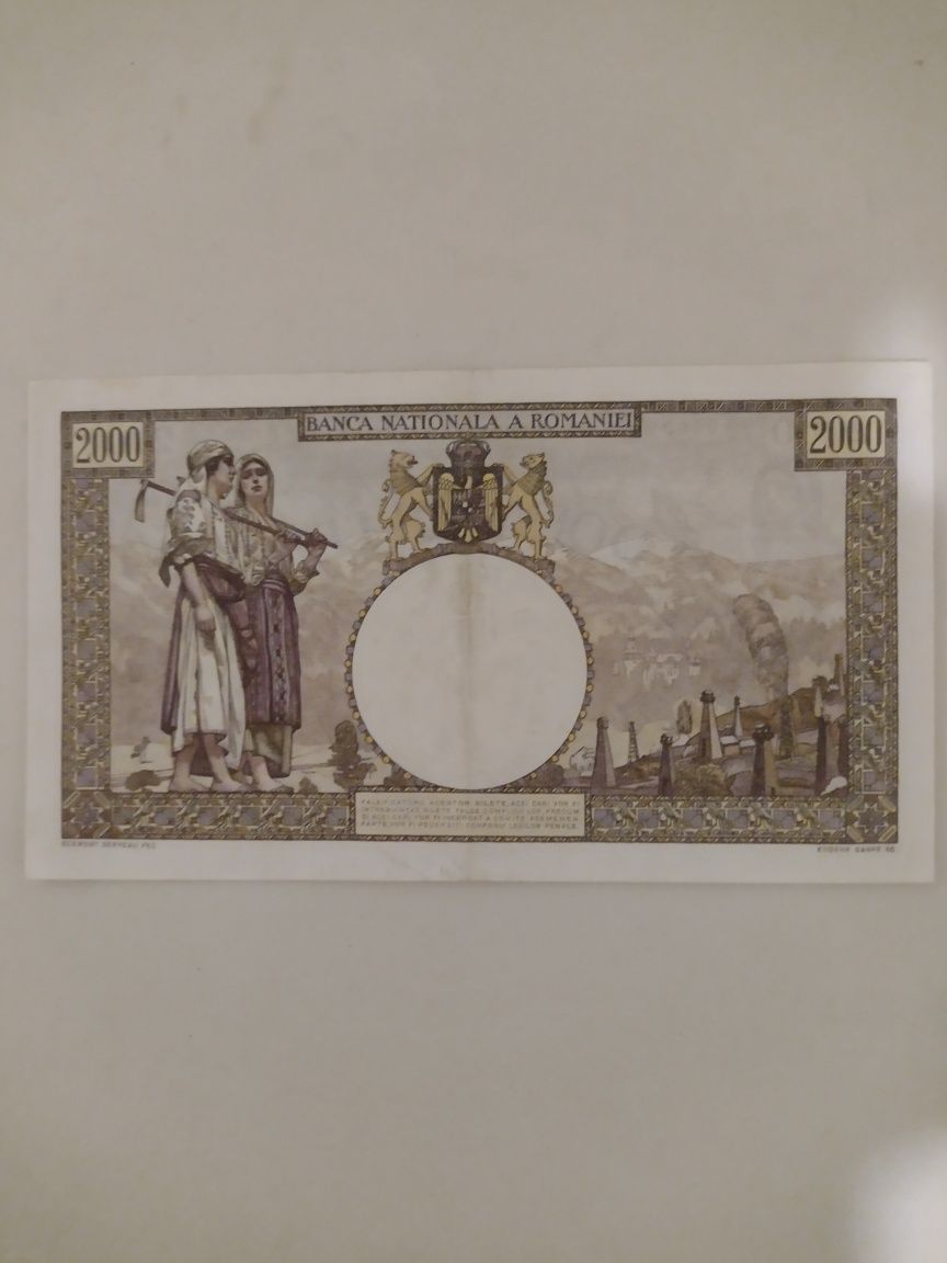 Bancnota 2000 lei / 1941 .impecabila