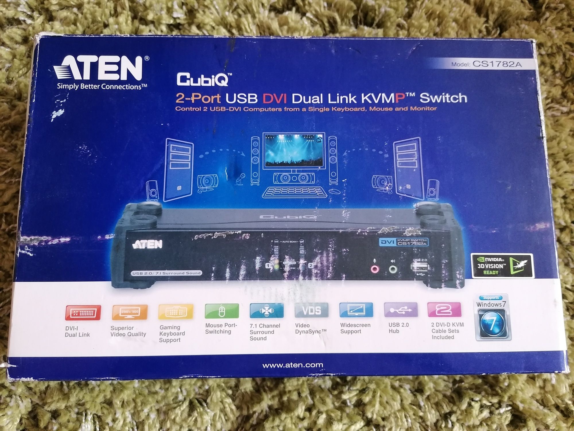 Мрежов комутатор ATEN CubiQ CS1782A - KVM / audio / USB switch - 2 por