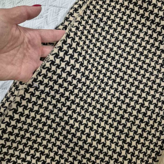 Дамско палто пепит с пух отвътре