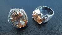 Стари сребърни грандиозни пръстени цитрини