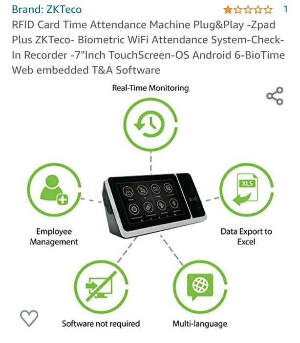 Tableta pontaj ZkTeco