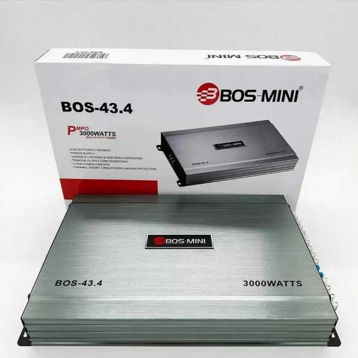 ‼️ Усилитель звука Bos-Mini Bos-43.4, 3000W, 4 Канальный усилок ‼️
