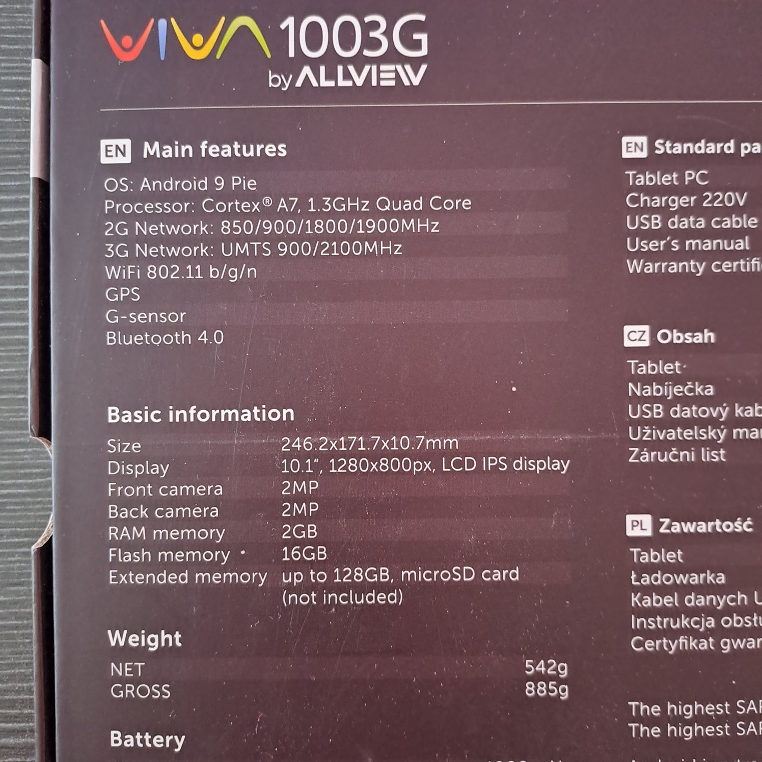 Таблет Allview 10.1", 2GB RAM, 16GB, Quad-Core