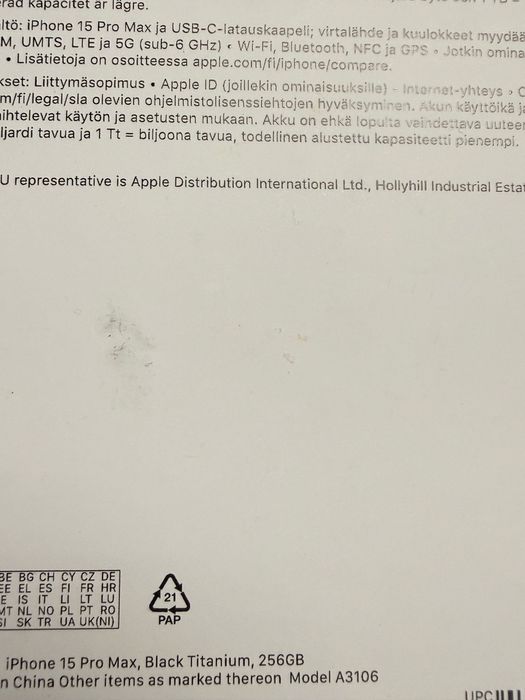 iPhone 15 Pro Max 256gb