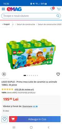 Sigilat! LEGO DUPLO Cutie caramizi cu animale 10863