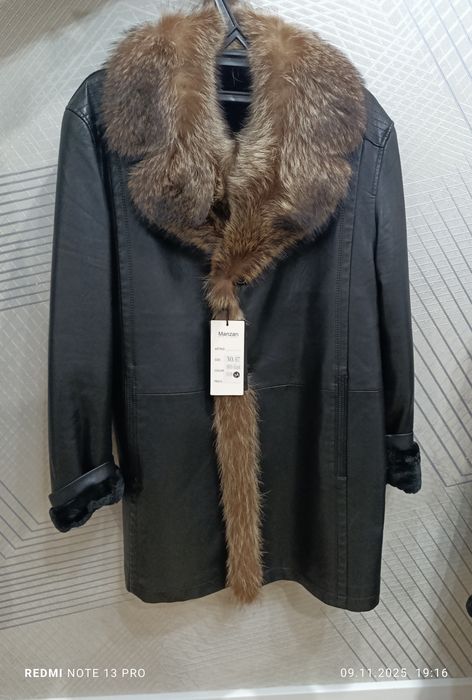 Продам мужскую новую зимную кожаную куртку