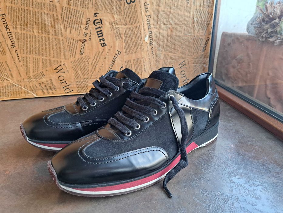 мъжки обувки,черни кожени италиански Massimo Zardi-ном.42