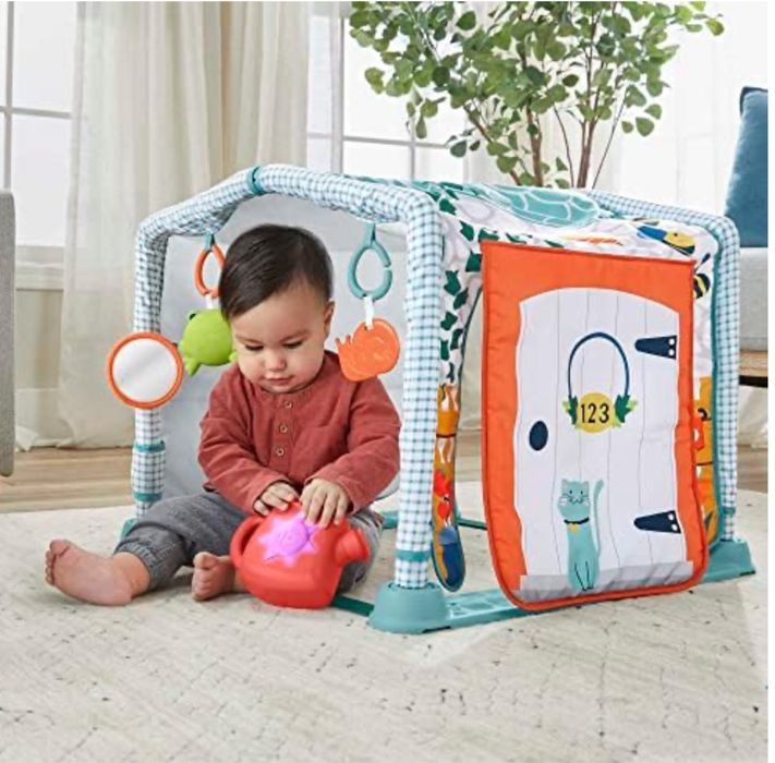 Salteluta activitati FISHER PRICE 3 in 1 casuta, Crawl & Play, 0 ani+
