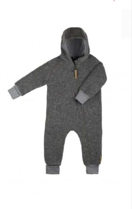 Overall lână fiartă Pure Pure - Grey Melange 74/80