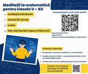Meditații Matematică - online & fizic (zonele Copou si Pacurari-Iasi)